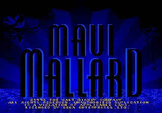 Title screen of Donald in Maui Mallard