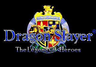 Title screen of Dragon Slayer - Eiyuu Densetsu