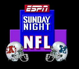 Title screen of ESPN Sunday Night NFL