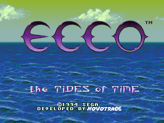 Title screen of Ecco - The Tides of Time
