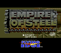 Title screen of Steel Empire