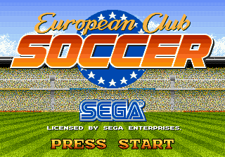 Title screen of European Club Soccer