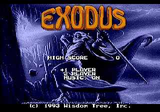 Title screen of Exodus - Journey to the Promised Land