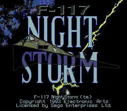 Title screen of F-117 Night Storm