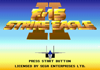 Title screen of F-15 Strike Eagle II