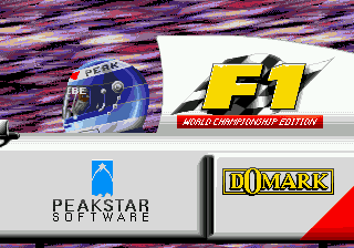 Title screen of F1 - World Championship Edition