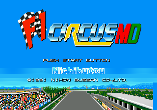 Title screen of F1 Circus MD