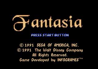 Title screen of Fantasia