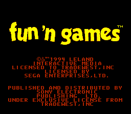 Title screen of Fun 'n' Games