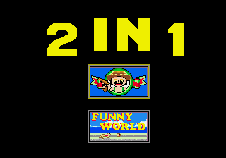 Title screen of Funny World & Balloon Boy