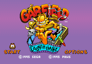 Title screen of Garfield - Caught in the Act