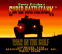 Title screen of Garry Kitchen's Super Battletank - War in the Gulf