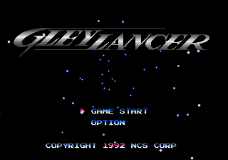 Title screen of Gleylancer