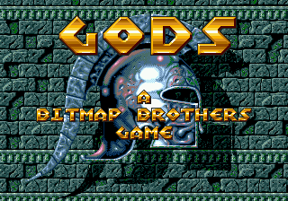 Title screen of Gods
