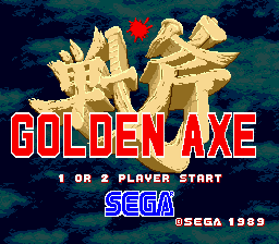 Title screen of Golden Axe