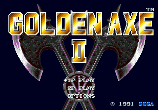 Title screen of Golden Axe II