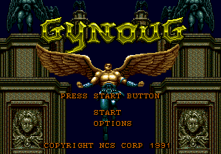 Title screen of Gynoug