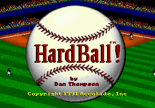 Title screen of HardBall!