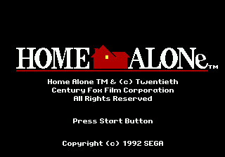 Title screen of Home Alone