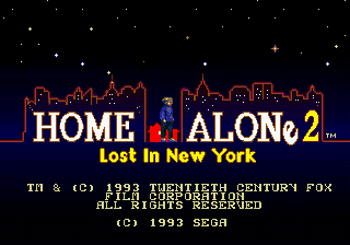 Title screen of Home Alone 2 - Lost in New York
