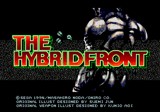 Title screen of The Hybrid Front
