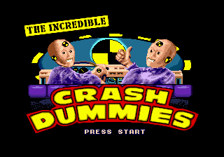 Title screen of The Incredible Crash Dummies