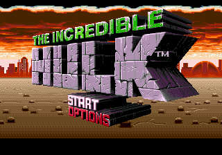 Title screen of The Incredible Hulk