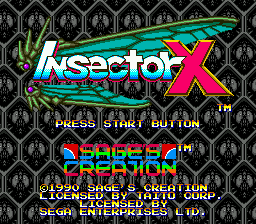 Title screen of Insector X