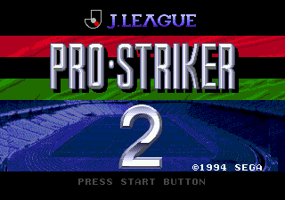 Title screen of J. League Pro Striker 2