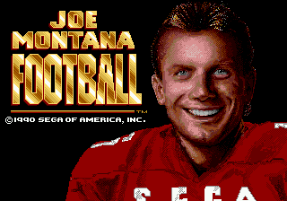 Title screen of Joe Montana Football
