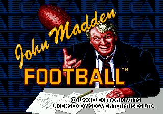Title screen of John Madden Football