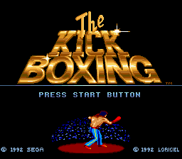 Title screen of The Kick Boxing