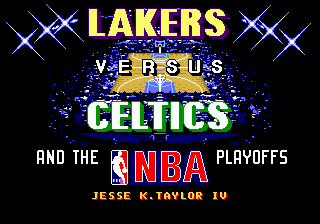 Title screen of Lakers versus Celtics and the NBA Playoffs