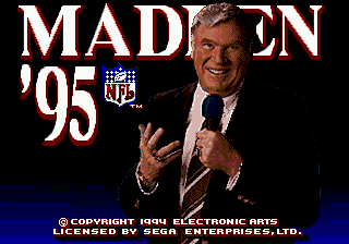 Title screen of Madden NFL 95