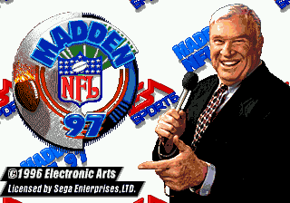 Title screen of Madden NFL 97