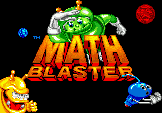 Title screen of Math Blaster - Episode 1