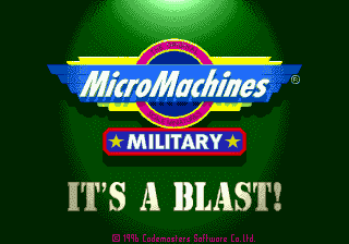 Title screen of Micro Machines - Military