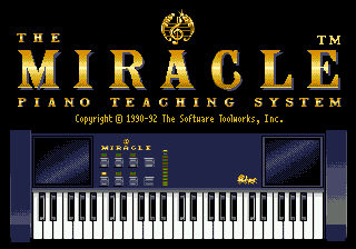 Title screen of The Miracle Piano Teaching System
