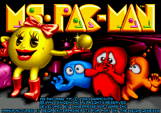 Title screen of Ms. Pac-Man