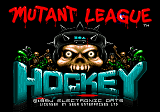 Title screen of Mutant League Hockey
