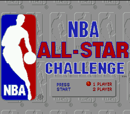 Title screen of NBA All-Star Challenge
