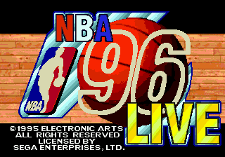 Title screen of NBA Live 96