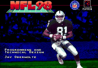 Title screen of NFL 98