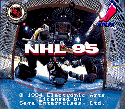 Title screen of NHL 95