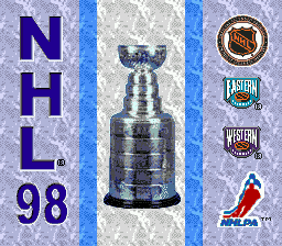 Title screen of NHL 98