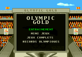 Title screen of Olympic Gold