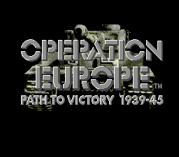Title screen of Operation Europe - Path to Victory 1939-45