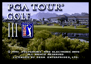 Title screen of PGA Tour Golf III