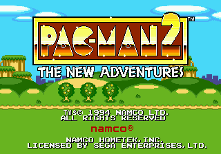 Title screen of Pac-Man 2 - The New Adventures