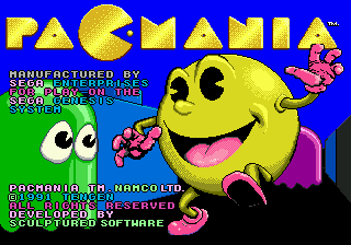 Title screen of Pac-Mania